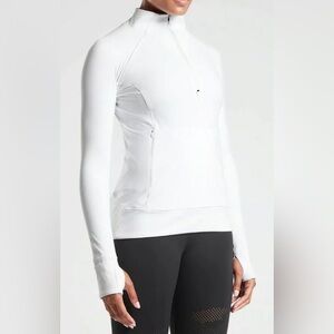 ATHLETA | White Whittier Peak Half Zip Sz XL